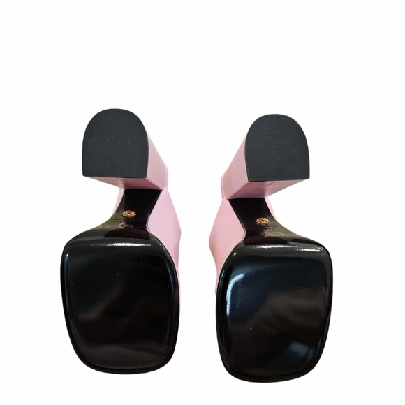VERSACE Aevitas Platform Mules in Candy Pink Size 38.5 NIB - Picture 12 of 14